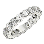 Bids.com Round Cut Lab Grown Diamond Eternity Ring in 14k White Gold (3 cttw FG/VS2) Rings