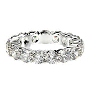 Bids.com Round Cut Lab Grown Diamond Eternity Ring in 14k White Gold (3 cttw FG/VS2) Rings