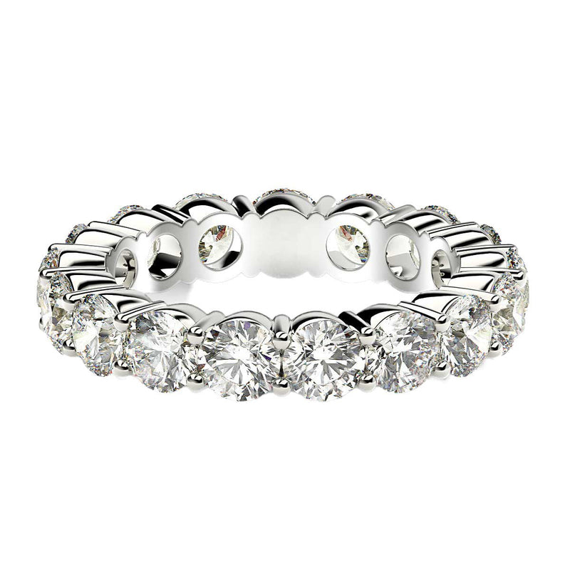 Bids.com Round Cut Lab Grown Diamond Eternity Ring in 14k White Gold (3 cttw FG/VS2) Rings