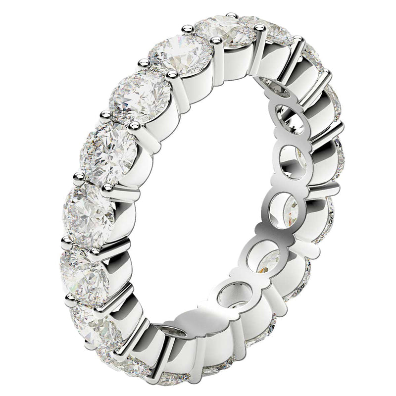 Bids.com Round Cut Lab Grown Diamond Eternity Ring in 14k White Gold (3 cttw FG/VS2) Rings