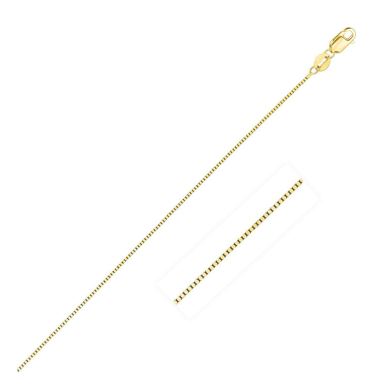 Bids.com 14k Yellow Gold Classic Box Chain 0.45mm Necklaces
