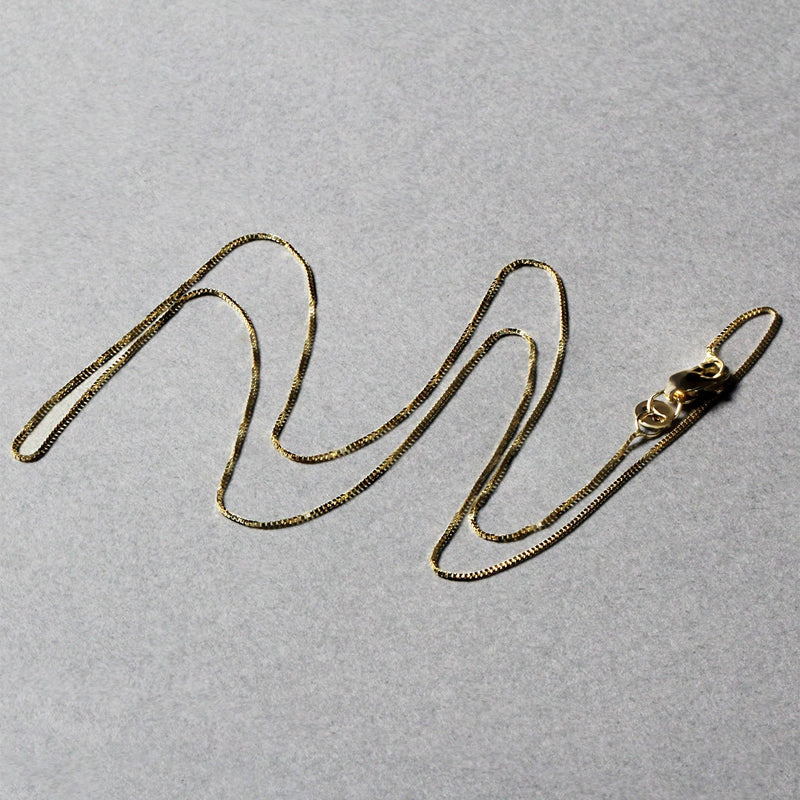 Bids.com 14k Yellow Gold Classic Box Chain 0.45mm Necklaces