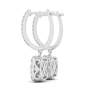 Bids.com 14k White Gold Double Halo Cushion Outer Shaped Diamond  Earrings (3/4 cttw) Earrings
