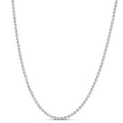 Bids.com Moon Cut Bead Chain in 14k White Gold (2.50 mm) Necklaces