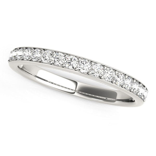 Bids.com 14k White Gold Prong Set Wedding Band with Diamonds (1/3 cttw) Rings