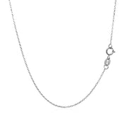 Bids.com 14k White Gold Diamond Cut Cable Link Chain 0.8mm Necklaces