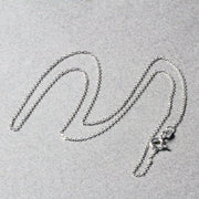 Bids.com 14k White Gold Diamond Cut Cable Link Chain 0.8mm Necklaces