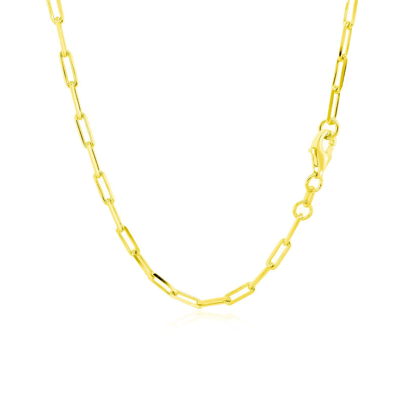 Bids.com 14K Yellow Gold Paperclip Chain (2.5mm) Necklaces