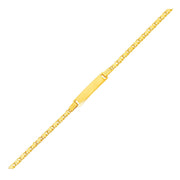 Bids.com 14k Yellow Gold Childrens Heart Link ID Bracelet Bracelets