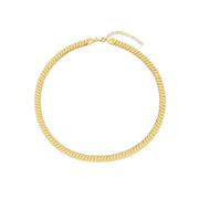 Bids.com 14k Yellow Gold Rib Link Necklace Necklaces