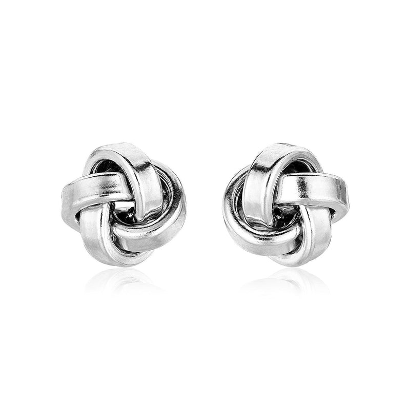 Bids.com Sterling Silver Polished Love Knot Earrings Earrings