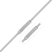 Bids.com 14k White Gold Curb Link Chain Polished Children's ID Bracelet Bracelets