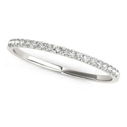 Bids.com 14k White Gold Pave Setting Diamond Wedding Ring (1/8 cttw) Rings