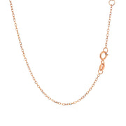 Bids.com 14k Rose Gold 17 inch Necklace with Round White Topaz Necklaces