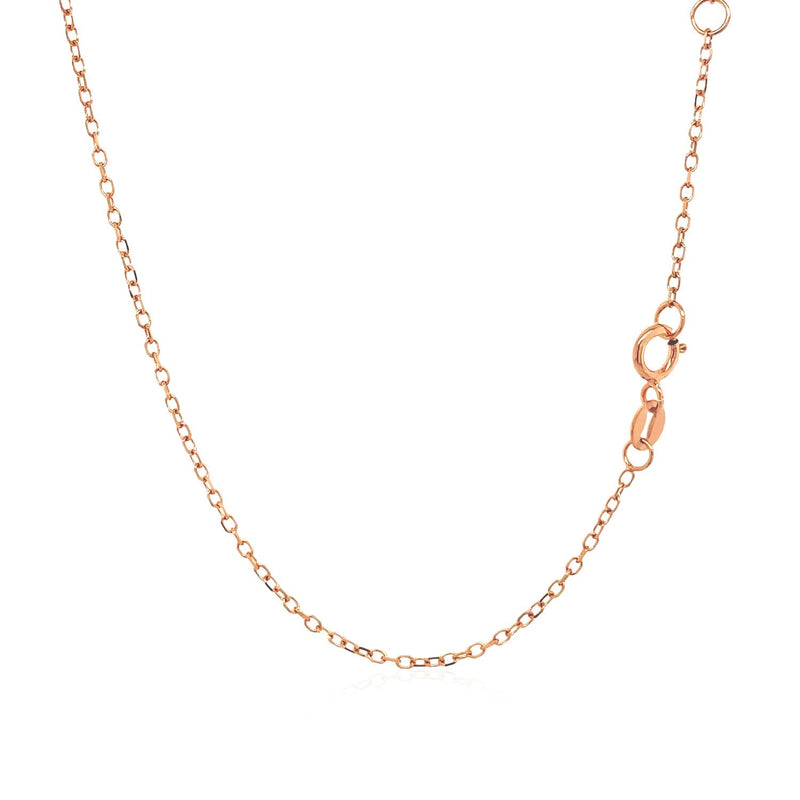 Bids.com 14k Rose Gold 17 inch Necklace with Round White Topaz Necklaces