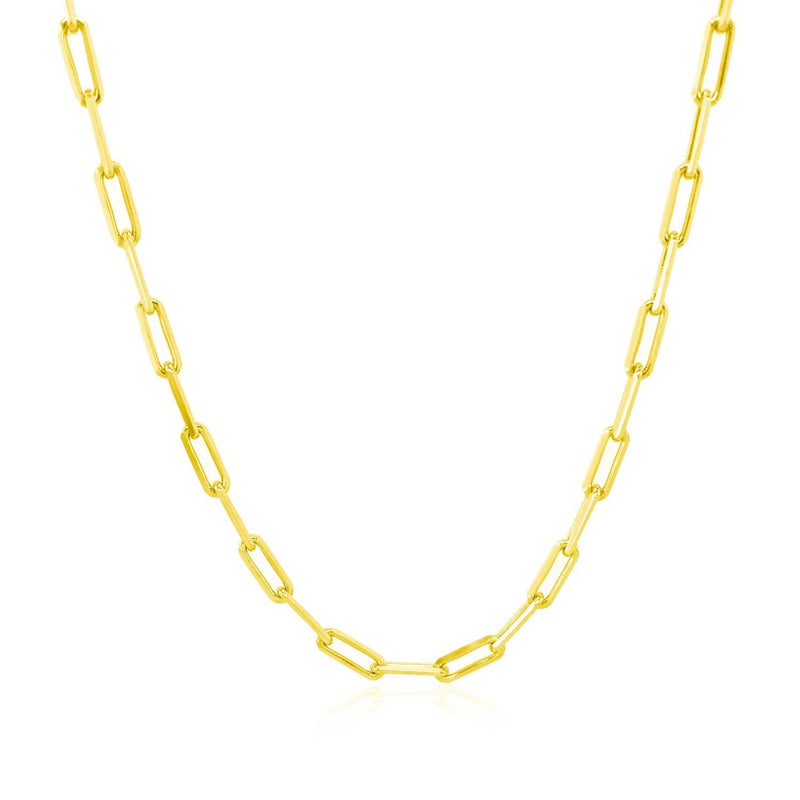 Bids.com 10K Yellow Gold Paperclip Chain (2.50 mm) Necklaces