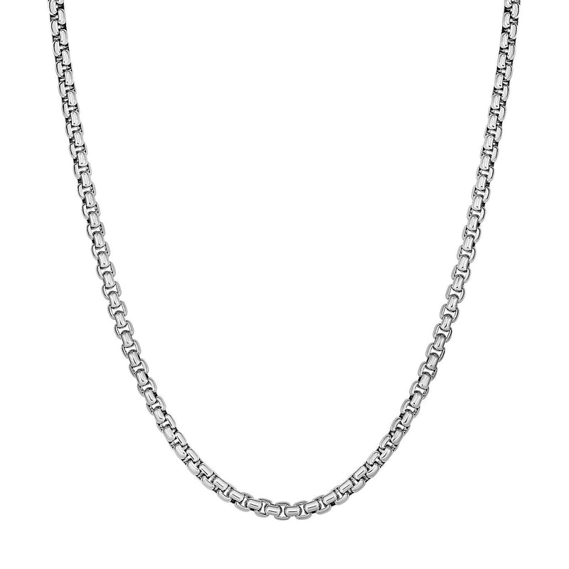 Bids.com 3.8mm Sterling Silver Rhodium Plated Round Box Chain Necklaces