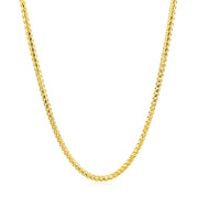 Bids.com 2.2mm 14k Yellow Solid Gold Diamond Cut Round Franco Chain Necklaces