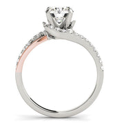 Bids.com 14k White And Rose Gold Bypass Shank Diamond Engagement Ring (1 1/3 cttw) Rings