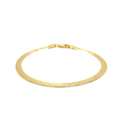 Bids.com 4.0mm 14k Yellow Gold Super Flex Herringbone Bracelet Bracelets