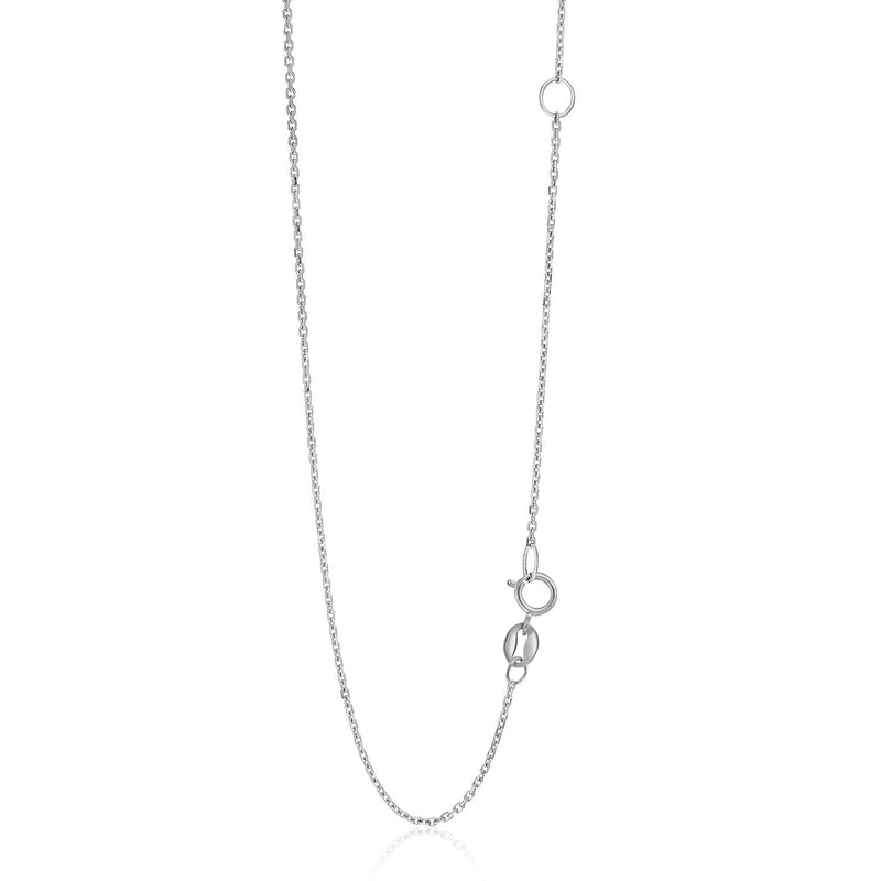 Bids.com 14k White Gold Adjustable Cable Chain 1.1mm Necklaces