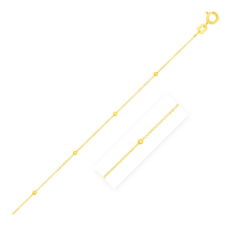 Bids.com Bead Links Saturn Chain in 14k Yellow Gold (3.5mm) Necklaces
