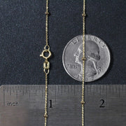 Bids.com Bead Links Saturn Chain in 14k Yellow Gold (3.5mm) Necklaces