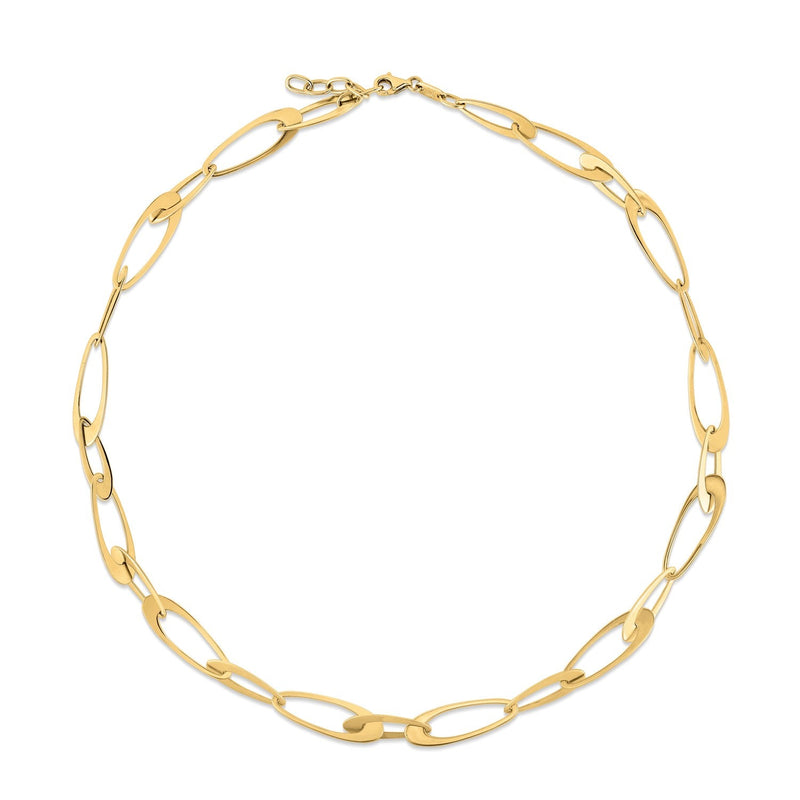Bids.com 14K Yellow Gold Italian Oval Links Necklace Necklaces