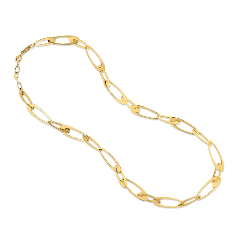 Bids.com 14K Yellow Gold Italian Oval Links Necklace Necklaces