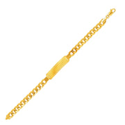Bids.com 14k Yellow Gold Men's ID Cuban Chain Bracelet Bracelets