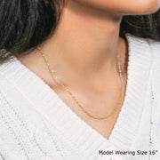 Bids.com 18k Yellow Gold Diamond Cut Cable Link Chain (1.10 mm) Necklaces