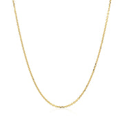 Bids.com 18k Yellow Gold Diamond Cut Cable Link Chain (1.10 mm) Necklaces
