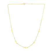 Bids.com 14k Yellow Gold Chain Necklace with Cross Stations Necklaces