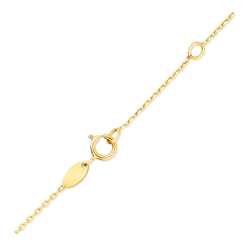Bids.com 14k Yellow Gold Chain Necklace with Cross Stations Necklaces