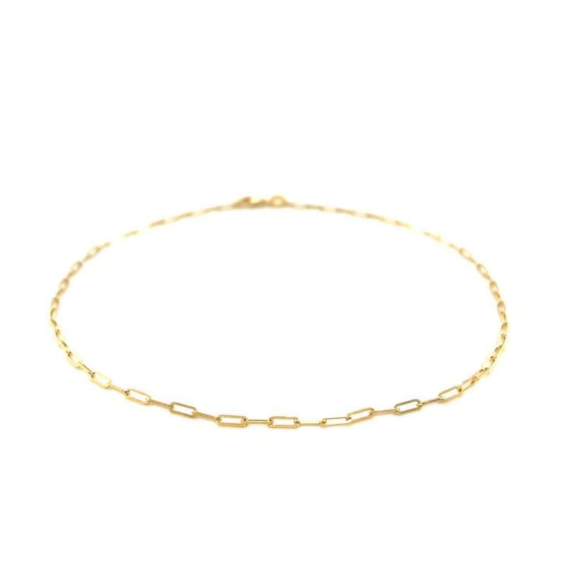 Bids.com 14K Yellow Gold Fine Paperclip Anklet (1.5mm) Accessories
