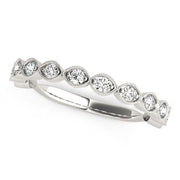Bids.com 14k White Gold Antique Style Diamond Wedding Band (3/8 cttw) Rings