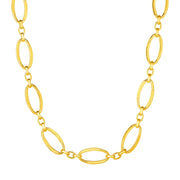 Bids.com 14k Yellow Gold Necklace with Polished Oval Links Necklaces