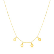 Bids.com 14k Yellow Gold Love Necklace with Circle Drops Necklaces