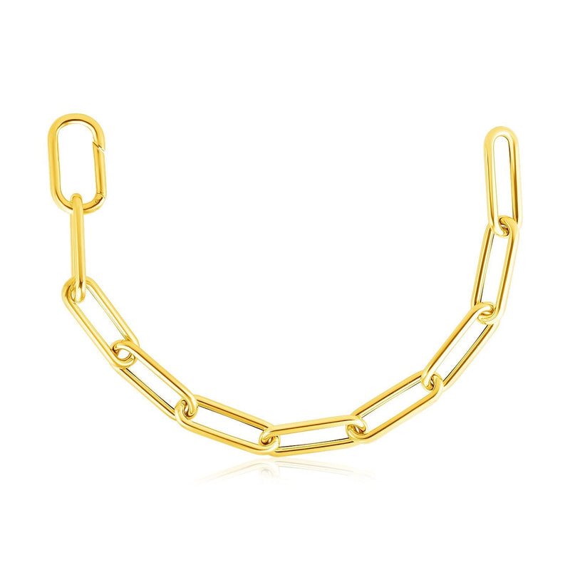 Bids.com 14k Yellow Gold Rounded Paperclip Chain Necklace Necklaces