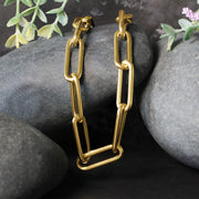 Bids.com 14k Yellow Gold Rounded Paperclip Chain Necklace Necklaces