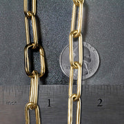 Bids.com 14k Yellow Gold Rounded Paperclip Chain Necklace Necklaces