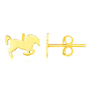 Bids.com 14K Yellow Gold Horse Earrings Earrings
