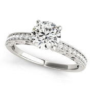 Bids.com 14k White Gold Antique Style Diamond Engagement Ring (1 1/8 cttw) Rings
