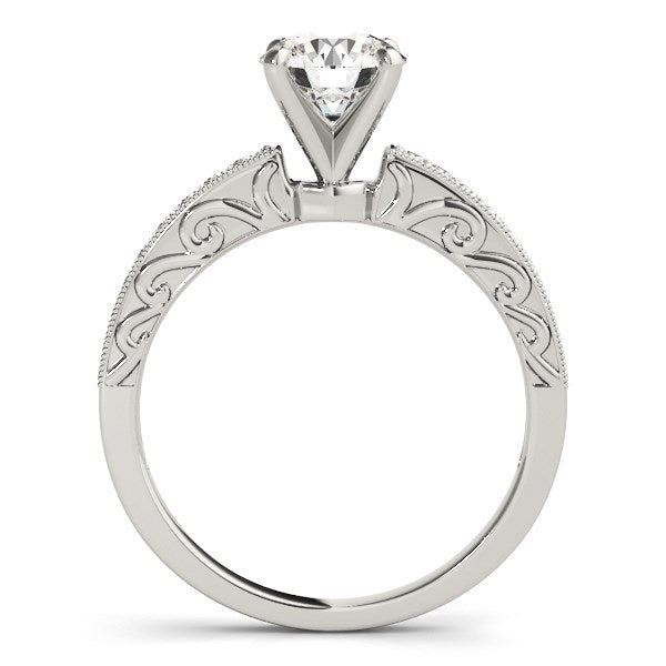 Bids.com 14k White Gold Antique Style Diamond Engagement Ring (1 1/8 cttw) Rings