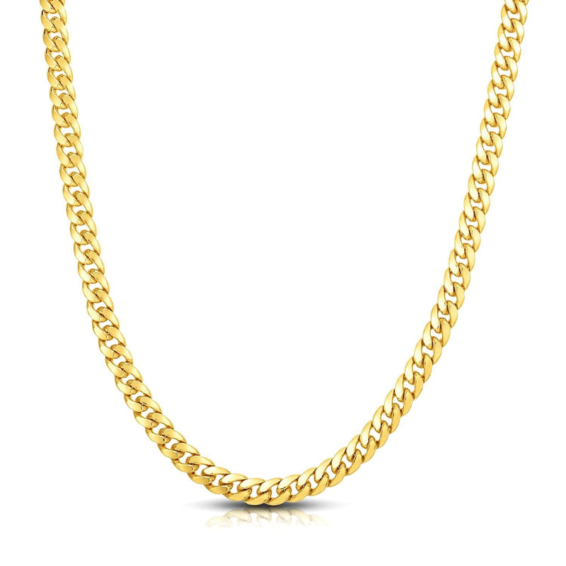 Bids.com 7.1mm 10k Yellow Gold Classic Miami Cuban Solid Chain Necklaces