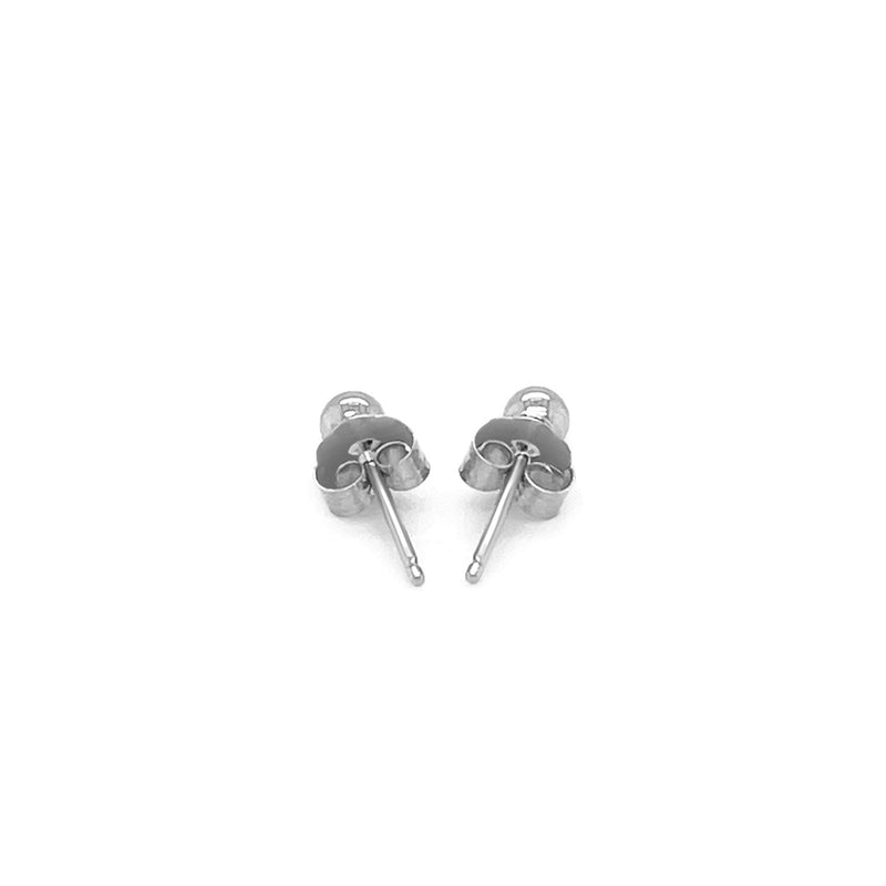 Bids.com 14k White Gold Spherical Stud Earrings (3.0 mm) Earrings