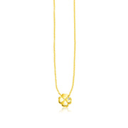 Bids.com 14k Yellow Gold Polished Four Leaf Clover Necklace with Diamond Necklaces