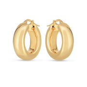 Bids.com 14k Yellow Gold Medium Puffy Hoops Earrings