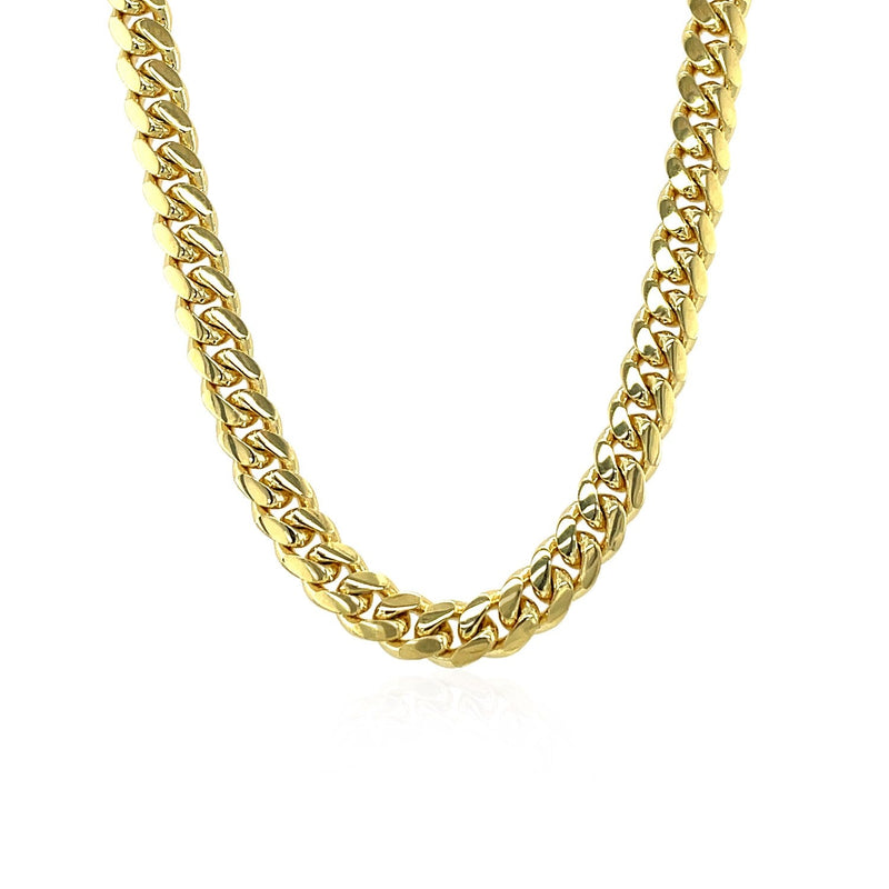 Bids.com 5.0mm 14k Yellow Gold Classic Miami Cuban Solid Chain Necklaces