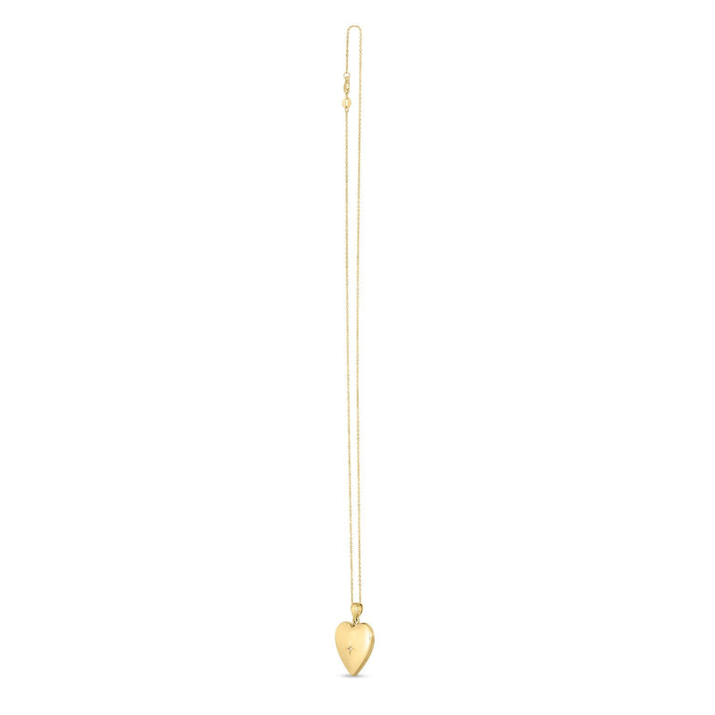 Bids.com 14k Yellow Gold Diamond Heart Locket Necklace Necklaces